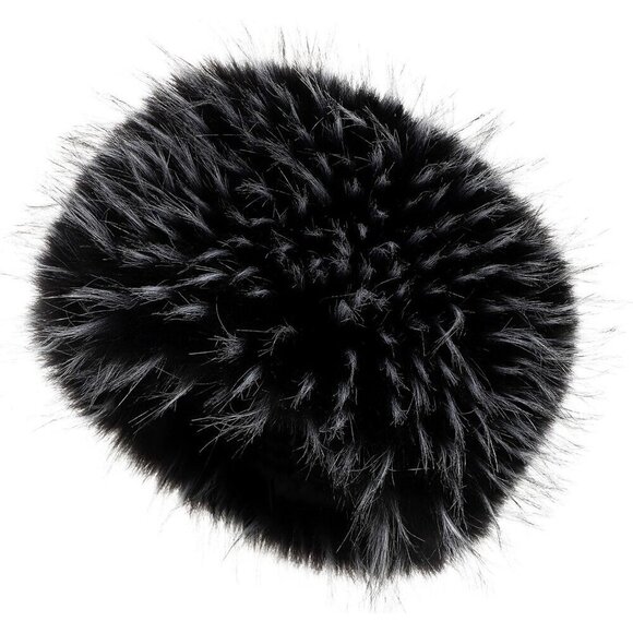 Women\'s Black & White Winter Faux Fur Cossak Russian Style Hat Warm Cap